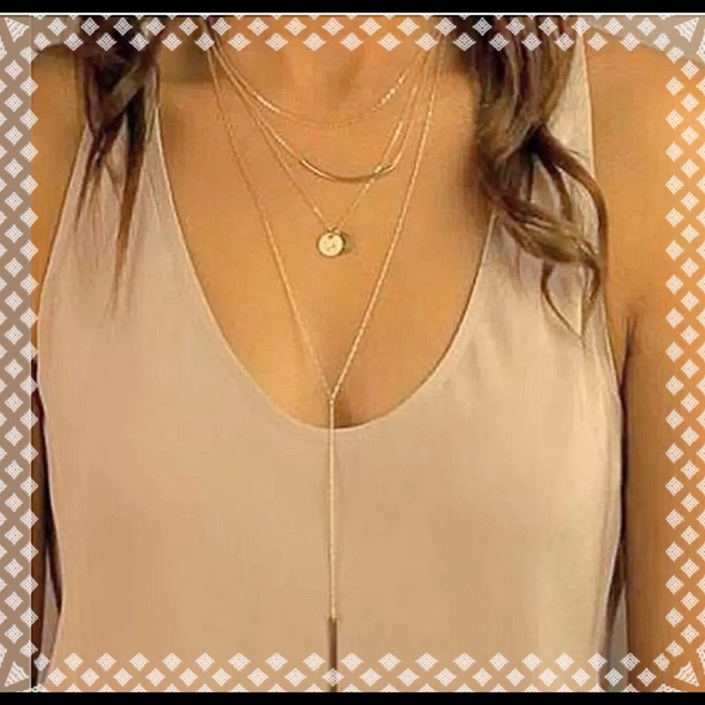 Gold infinity boho necklace❤️